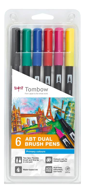 TOMBOW Dual Brush Pen 6er Pack Primärfarben kaufen