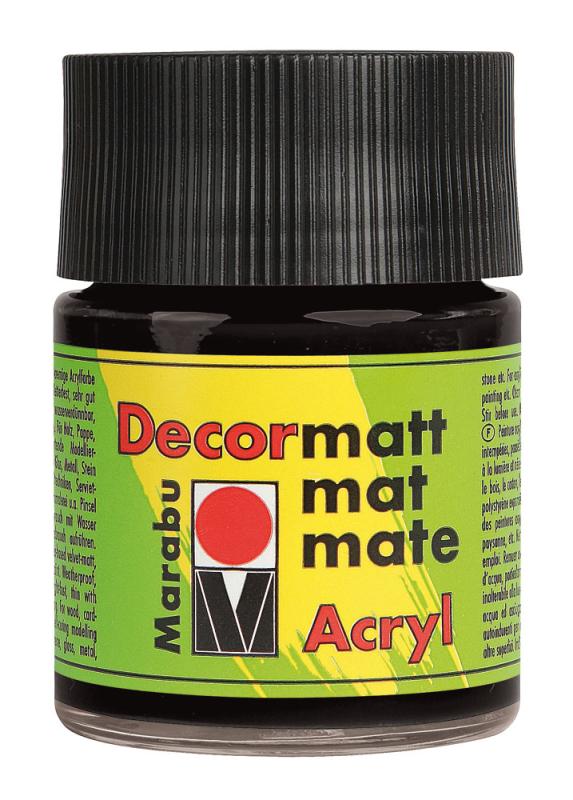 MARABU Acrylfarbe Decormatt Acryl 50 ml schwarz zum Top-Preis