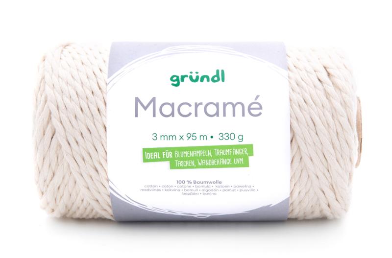 GRÜNDL Macramé-Garn mm x 95 m natur zum Top-Preis
