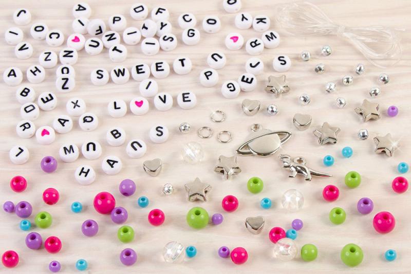 Barbie Bijoux Collection – 5 DIY Armbänder Mit Anhängern & Buchstaben, Für Mädchen Ab 3