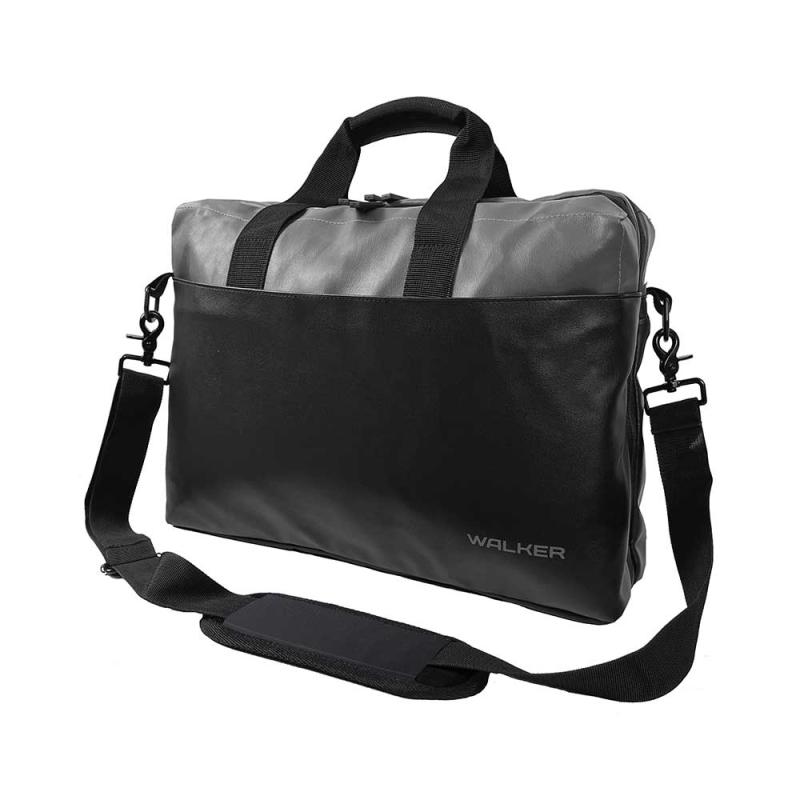 WALKER Businesstasche Urban mit Laptopfach schwarz/grau zum Top-Preis