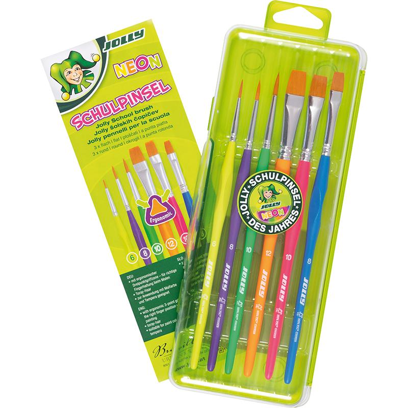 Dreikant Pinsel-Set 6 Stück - Malpinsel Für Kinder, Ergonomisch, Verschiedene Größen