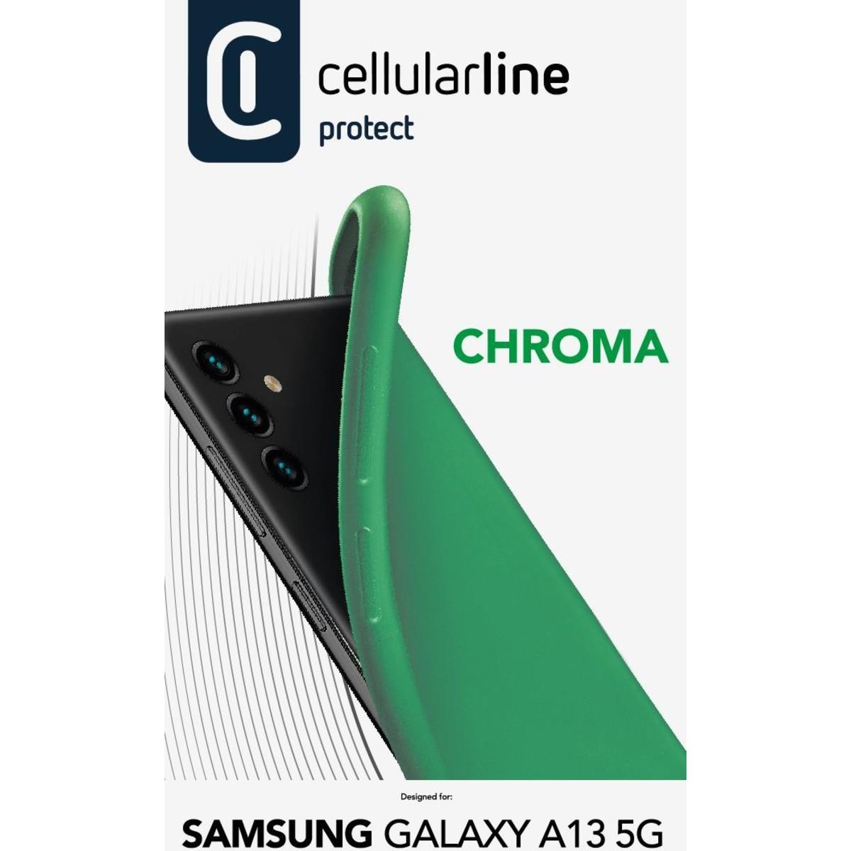 Handyhülle in grün für Samsung Galaxy A13 5G. Das Design zeigt eine flexible Hülle, die das Gerät schützt.