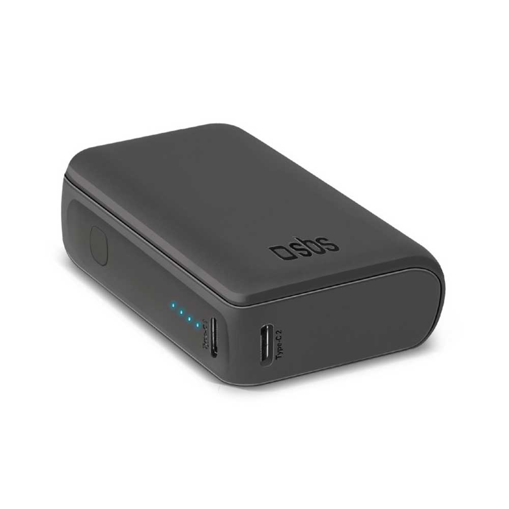 SBS Powerbank ultra-kompakt 10 000 mAh schwarz