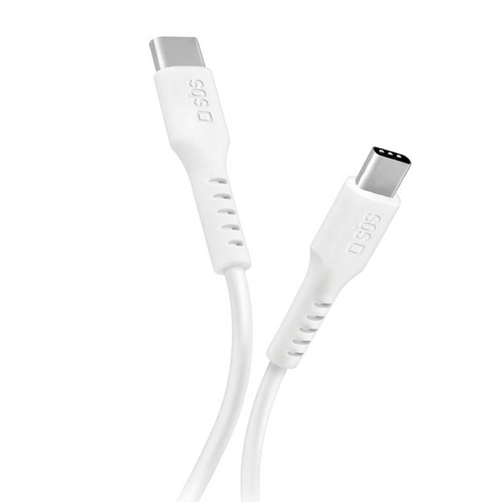 SBS Daten- und Ladekabel USB-C auf USB-C 1 m weiß