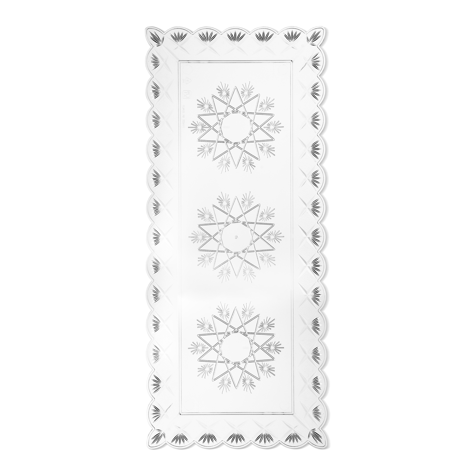 Tortenplatte 35 x 15 cm transparent