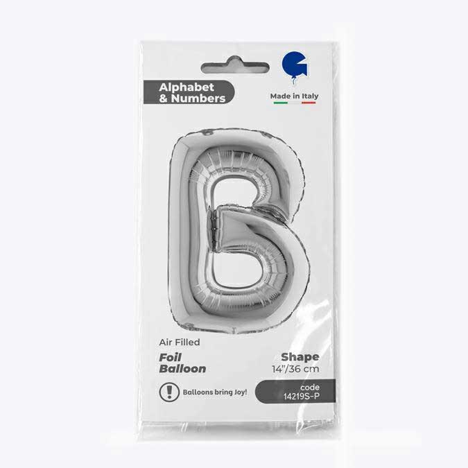 Folienballon Buchstabe B 35 ,5 cm silber