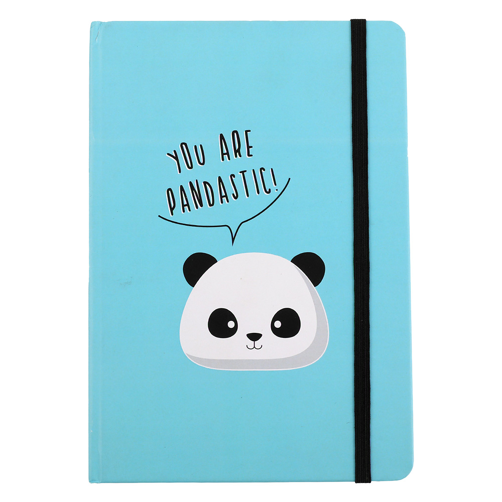 I-TOTAL Notizbuch Panda A5 96 Blatt gepunktet blau