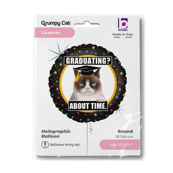 Heliumballon Grumpy Cat Face 46 cm bunt