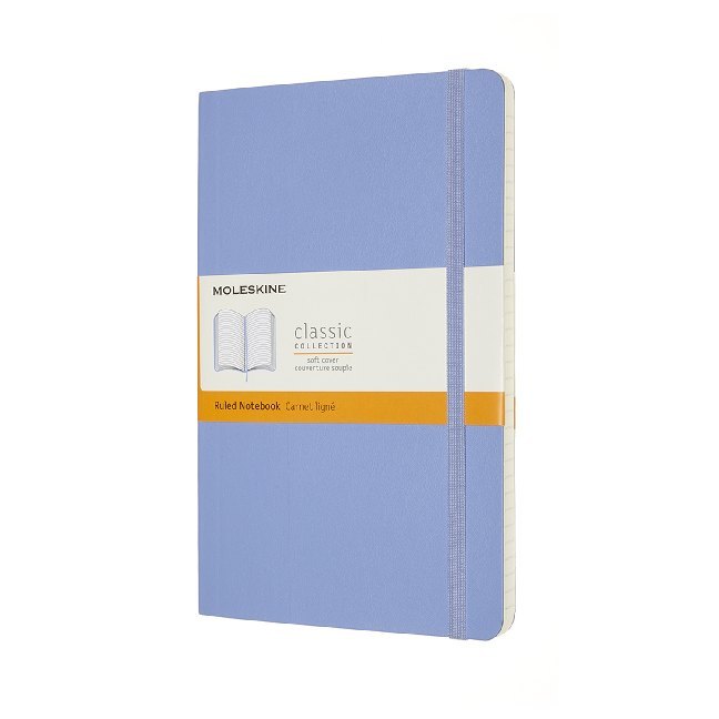 Moleskine Notizbuch Large/A5 Liniert, Hortensien Blau - Taschenbuch