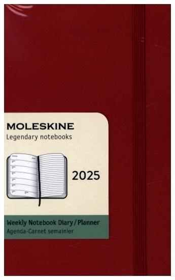 Moleskine 12 Monate Wochen Notizkalender 2025, Pocket/A6 - gebunden