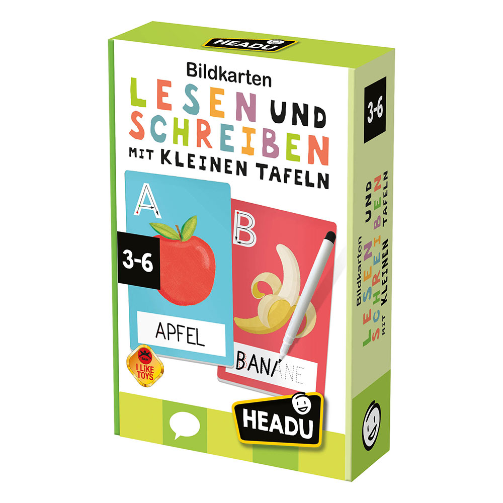 HEADU Bildkarten Lesen und Schreiben mit kleinen Tafeln