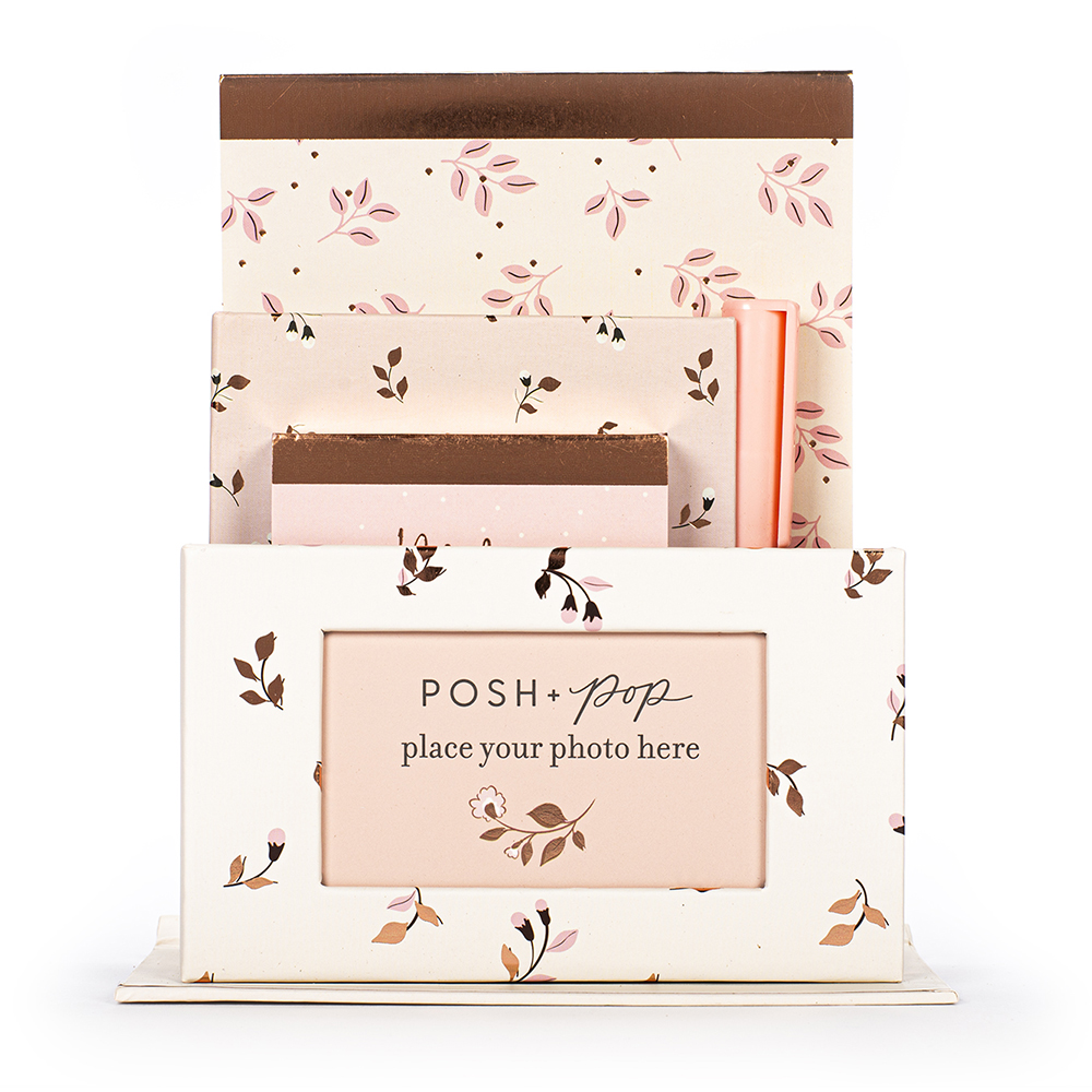 Desk Organizer Posh+pop Serie Cozy inklusive Blöcke und Stift rosa