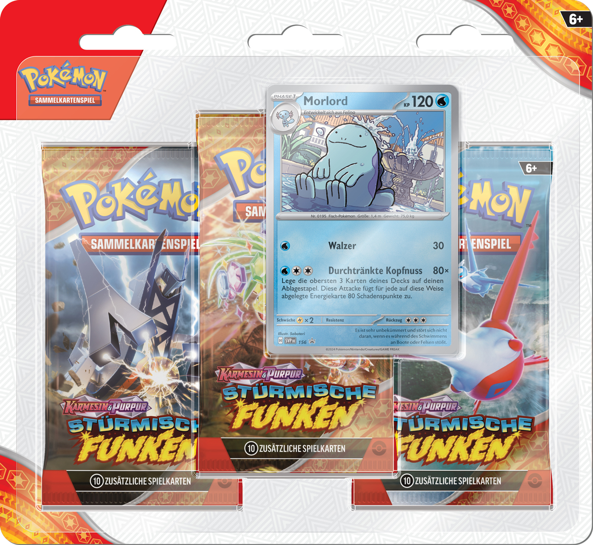 Pokémon KP85 3-Pack Blister Stürmische Funken bunt