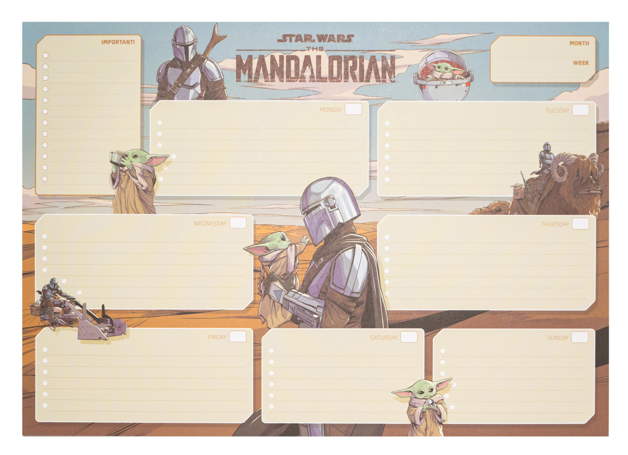 Schreibunterlage A3 Star Wars The Mandalorian mit Wochenplaner