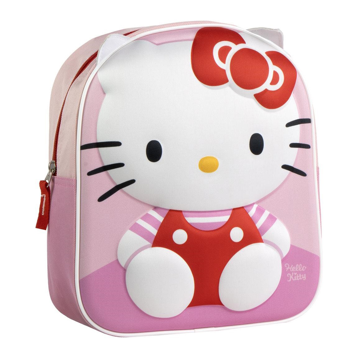 Kinderrucksack 3D Hello Kitty rosa/weiß
