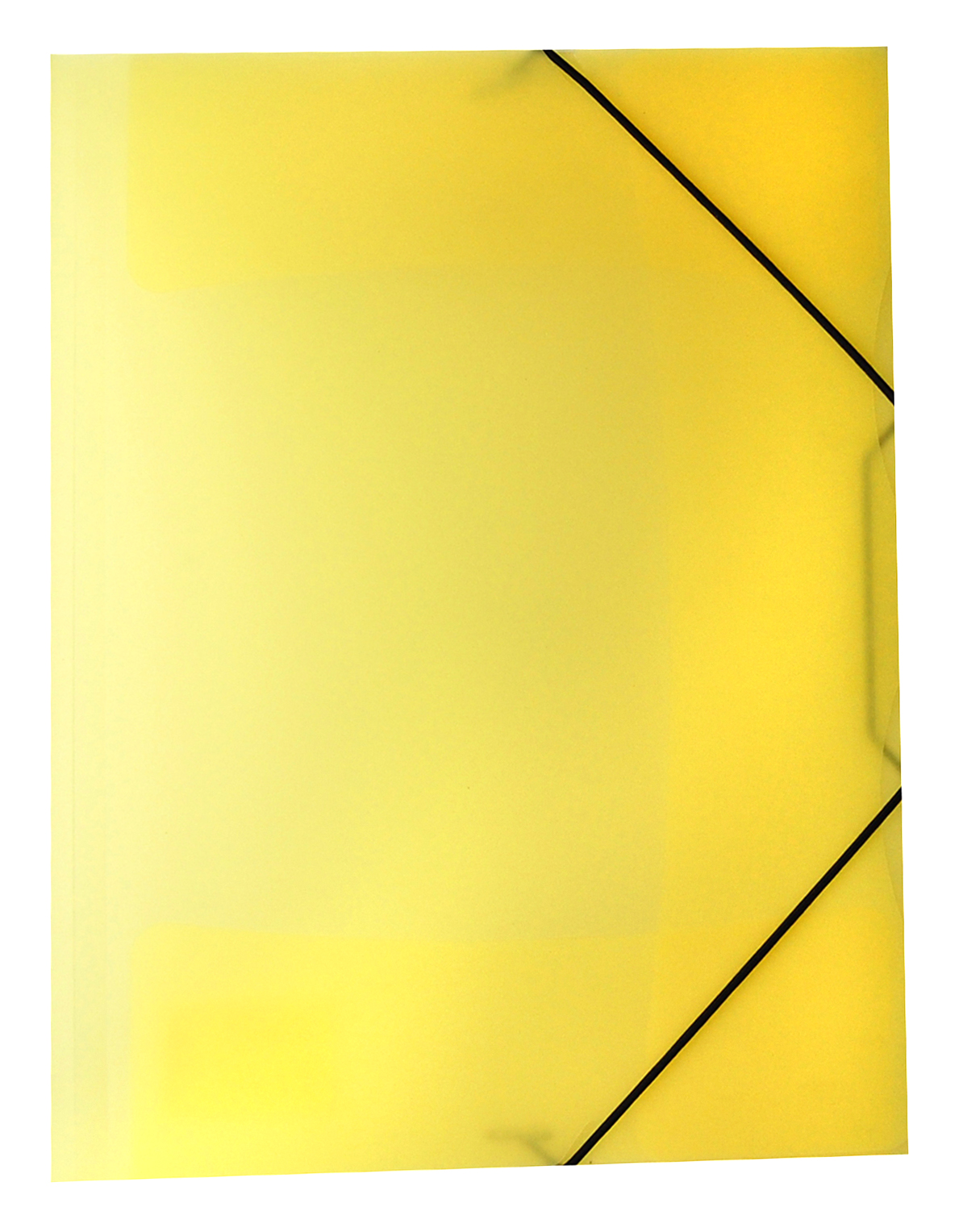 Gelbe transparente Folie mit schwarzem Rahmen. Einfaches, minimalistisches Design.