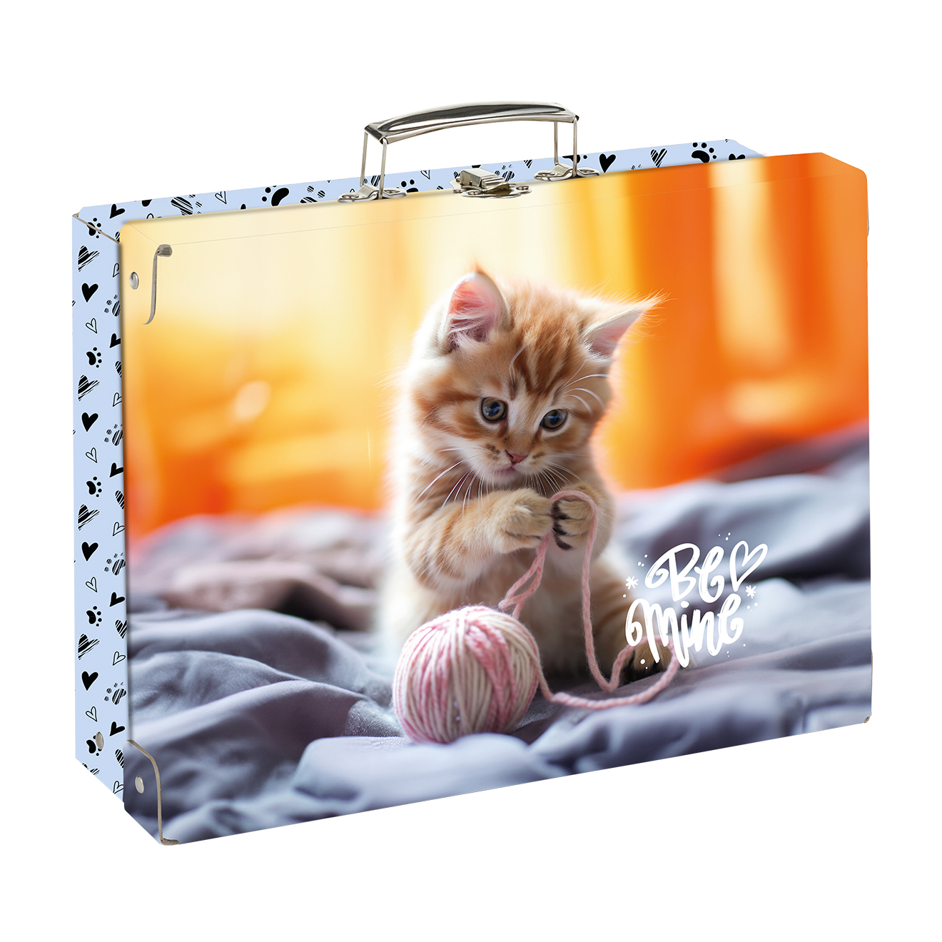 Handarbeitskoffer Katze bunt