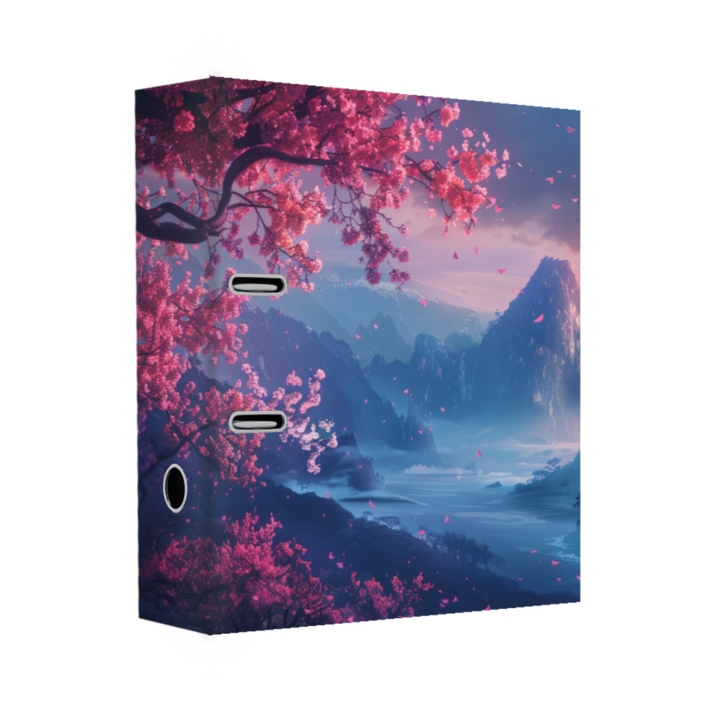 Ordner A4 Romantic Nature rosa/blau/violett