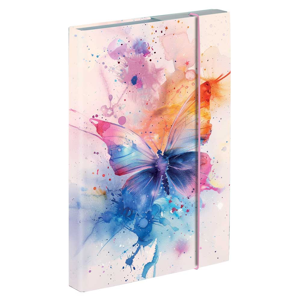 Heftbox Schmetterling A4 bunt