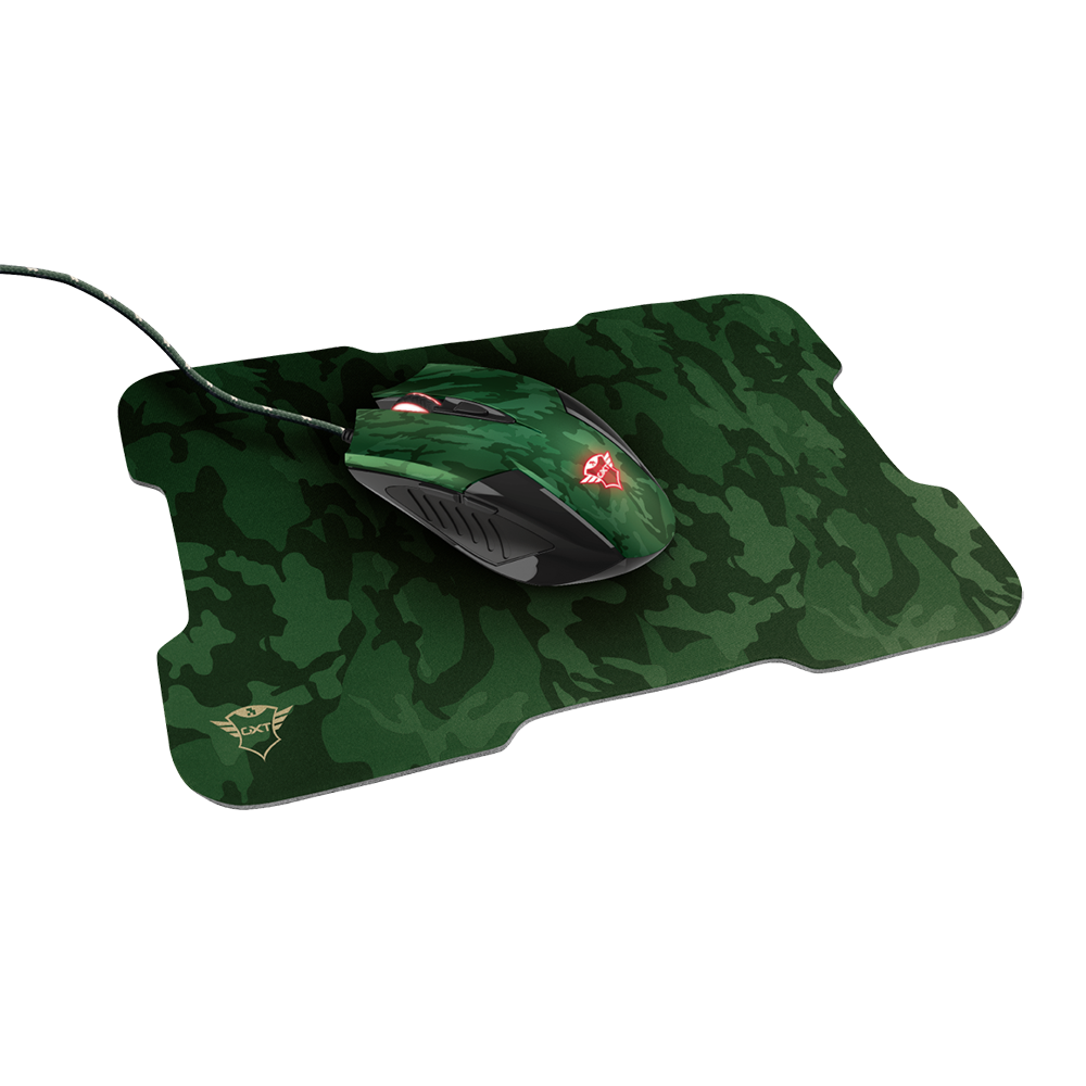 Trust GXT 781 RIXA Camo Gaming Mouse & Mouse Pad green
