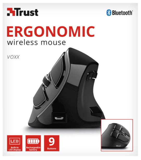 Trust VOXX Ergonomic Rechargeable Mouse black