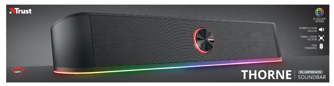 Trust GXT 619 THORNE RGB Illuminated Soundbar