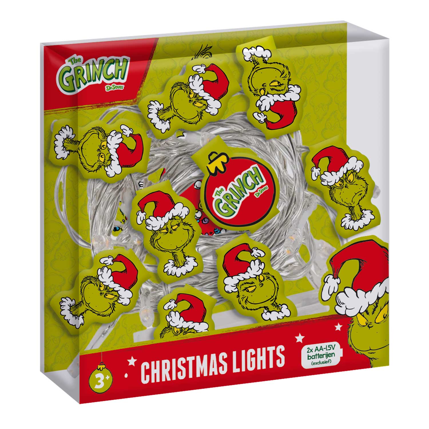 TOTUM Weihnachtsbeleuchtung Dr. Seuss The GRINCH rot/grün