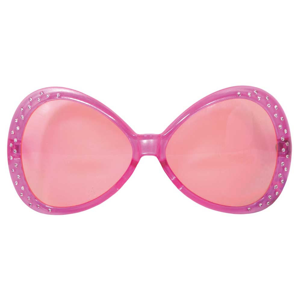 Brille mit rosa Diamantengestell pink