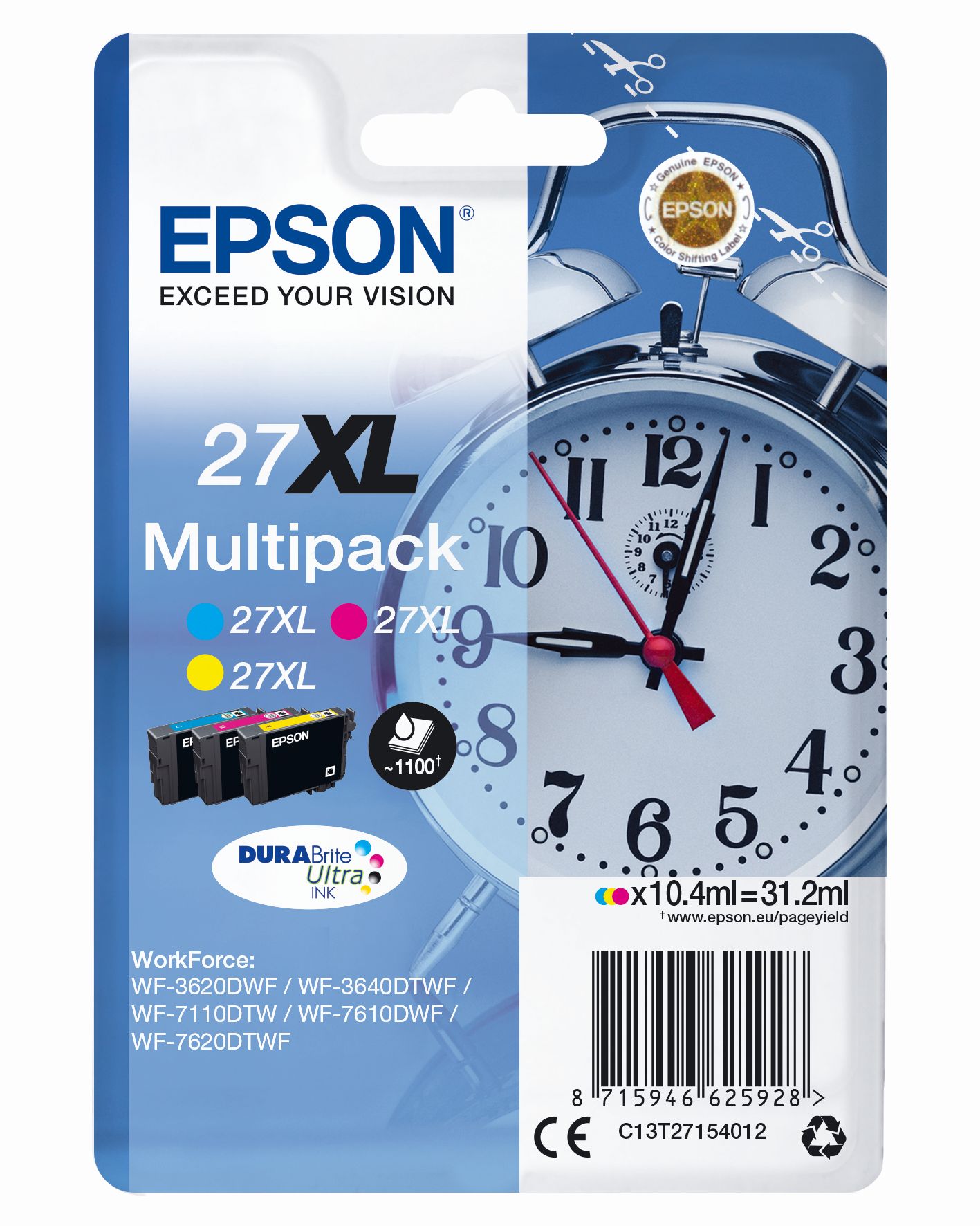 Epson DuraBrite Ultra Ink Multipack Nr.27XL 1x3