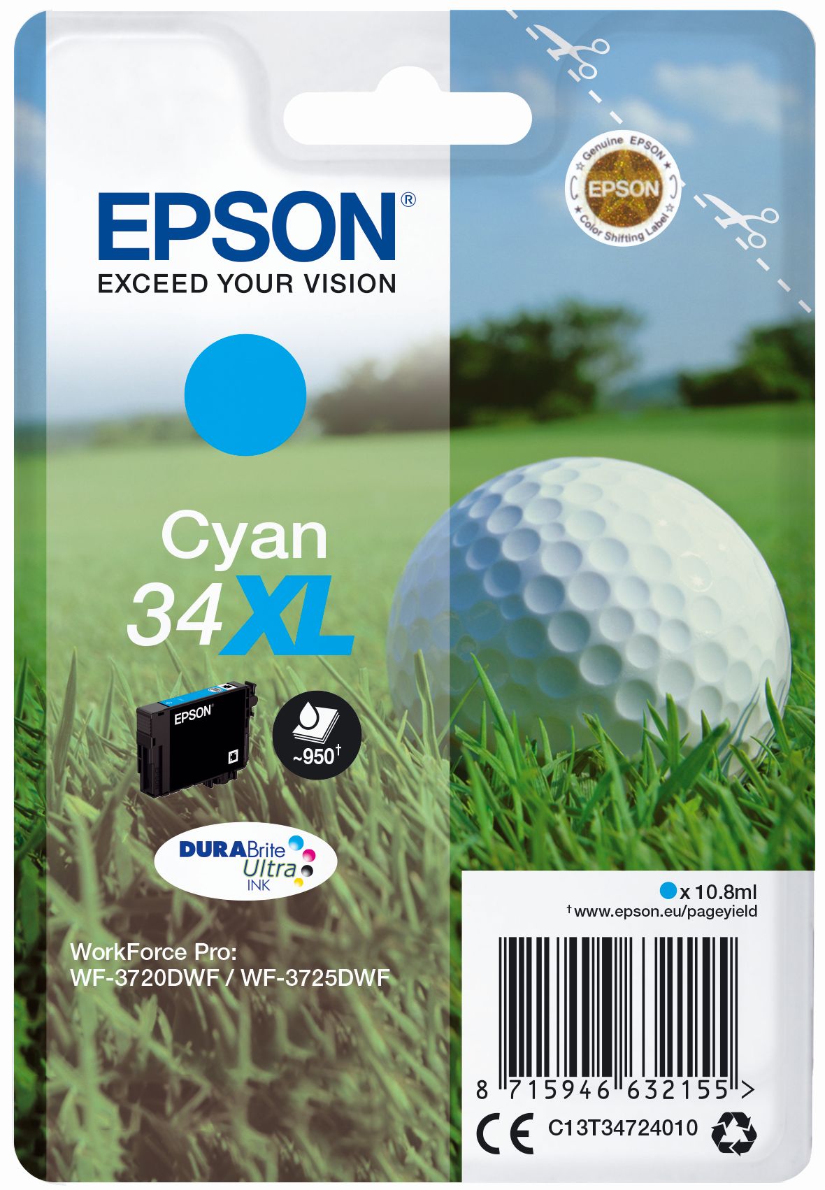 Epson DuraBrite Ultra Ink Nr.34XL cyan