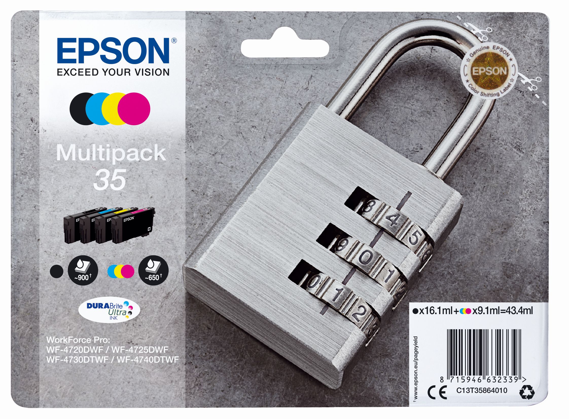 Epson DuraBrite Ultra Ink Multipack Nr.35 1x4