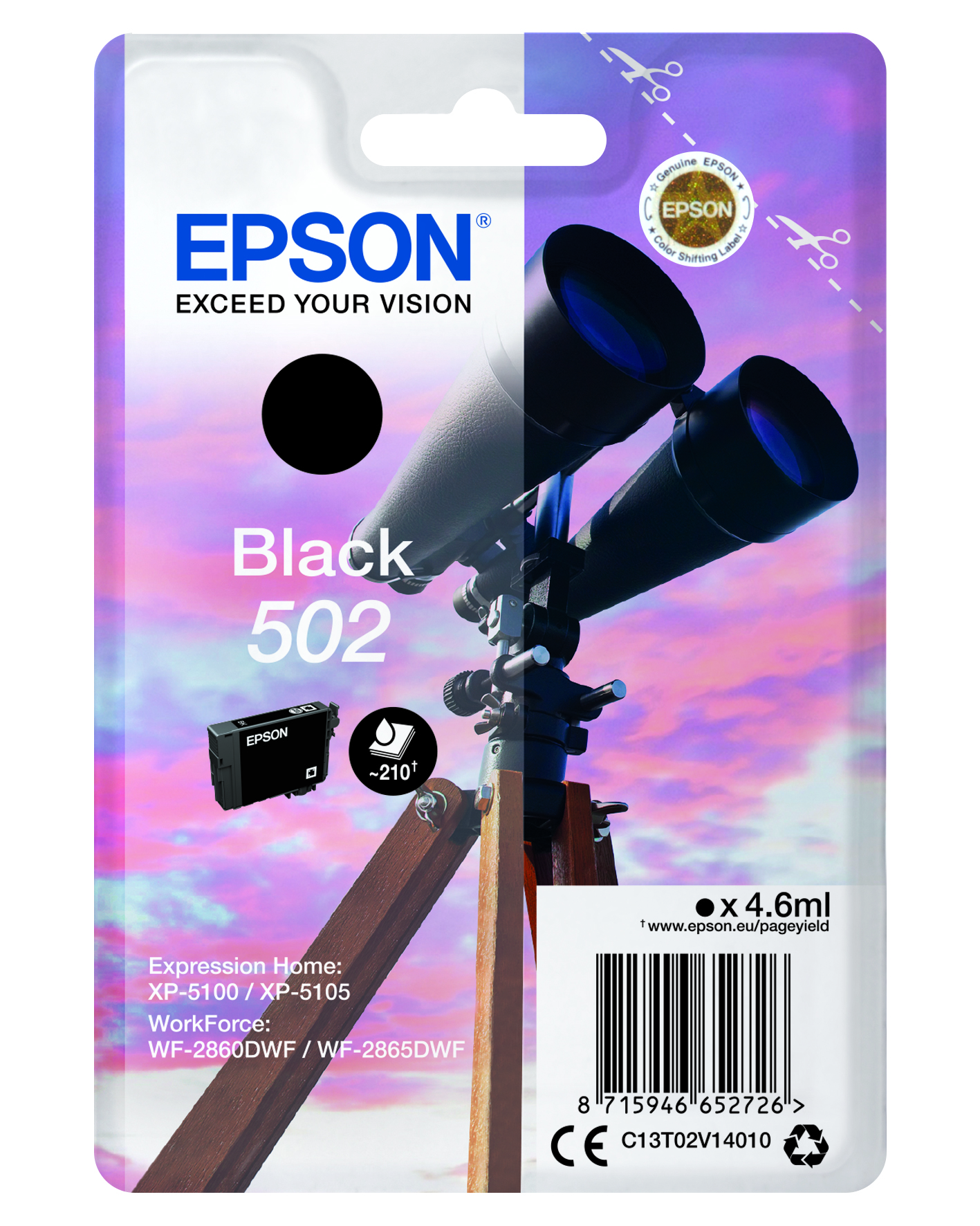 Epson Singlepack Ink Nr.502 black