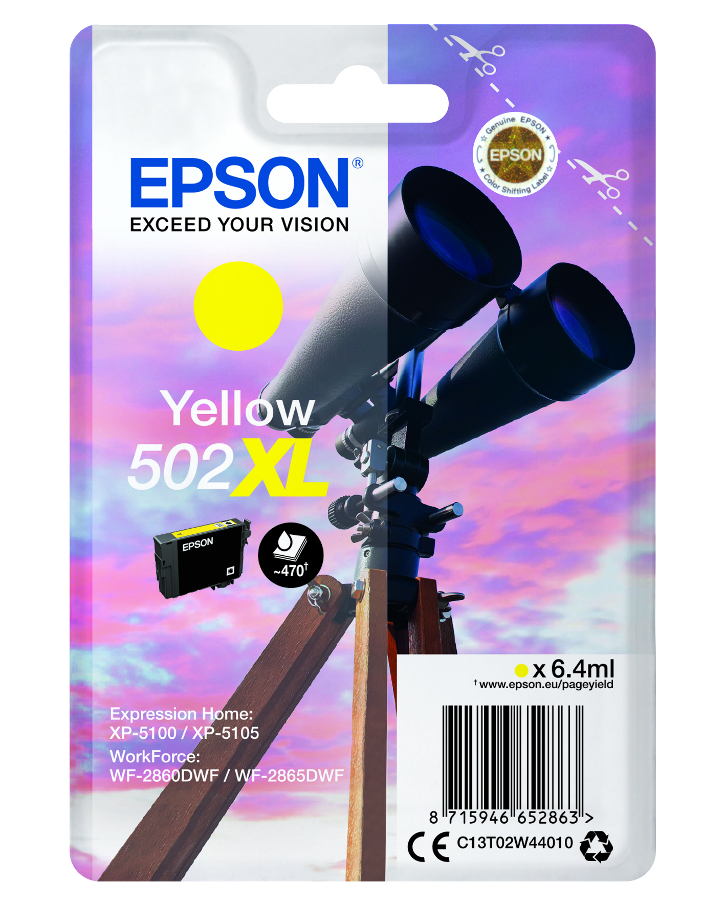 Epson Singlepack Ink Nr.502XL yell.