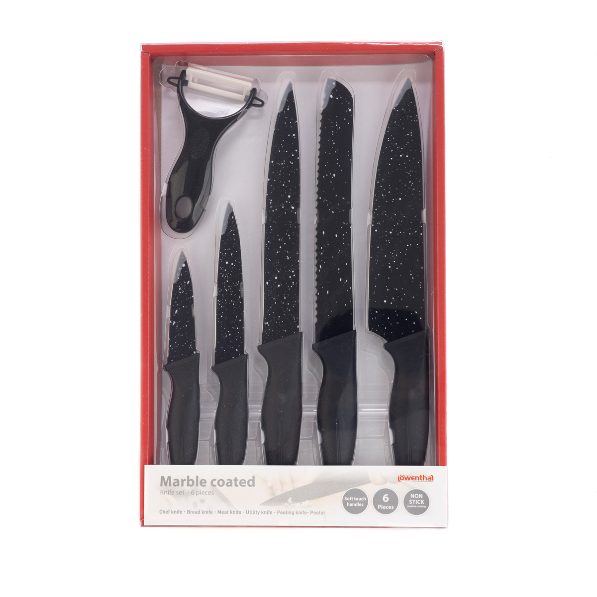 Messer-Set 6-teilig schwarz