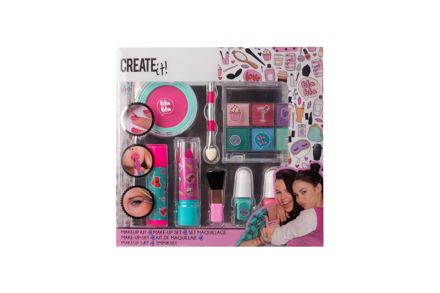 Create it! Make-Up Set 8-teilig pink/türkis