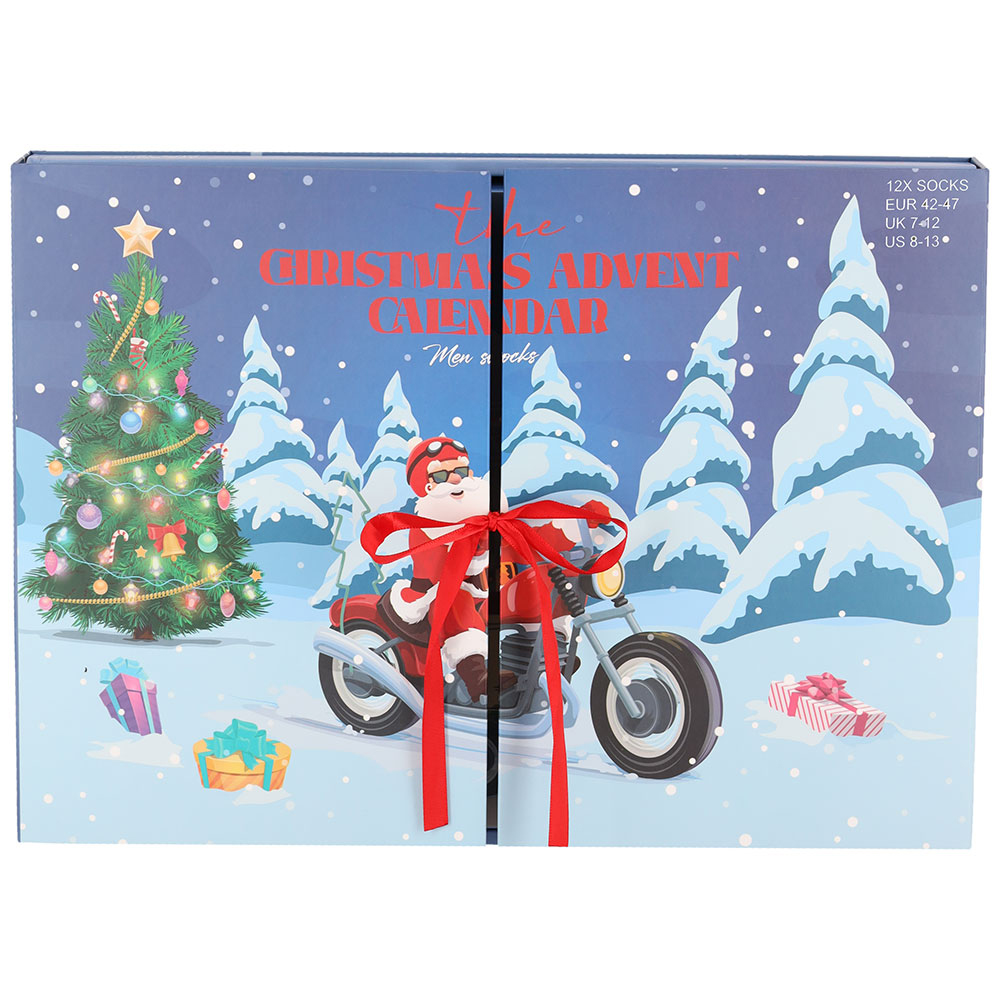 Adventkalender mit 24 Männersocken befüllt