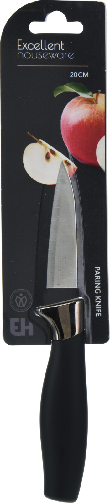 Schälmesser 20 cm schwarz/silber