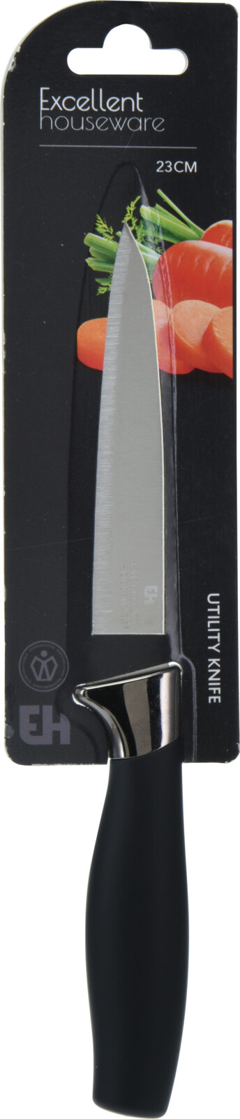 Universalmesser 23 cm schwarz/silber
