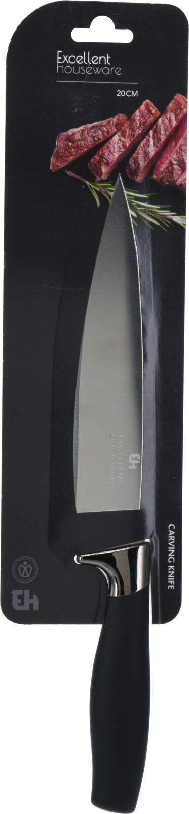 Kochmesser 20 cm schwarz/silber