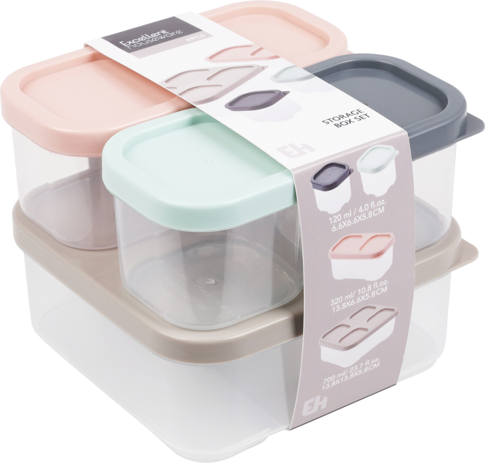 Lunchboxen 4er-Set