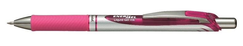 Pentel Geltintenroller m. Druckmechanik - BL77, 0.35mm, pink 