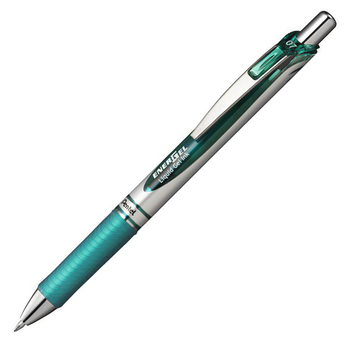 Pentel Geltintenroller m. Druckmechanik - BL77, 0.7mm, türkisblau 