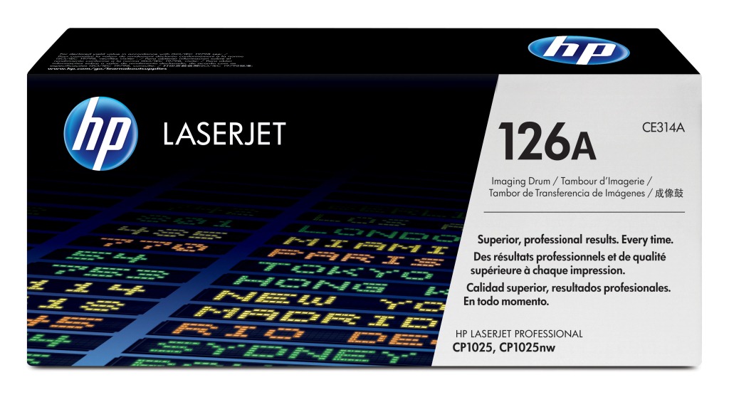 Schwarze Verpackung mit dem Logo von HP. Enthält einen Imaging Drum für Laserjet Drucker.