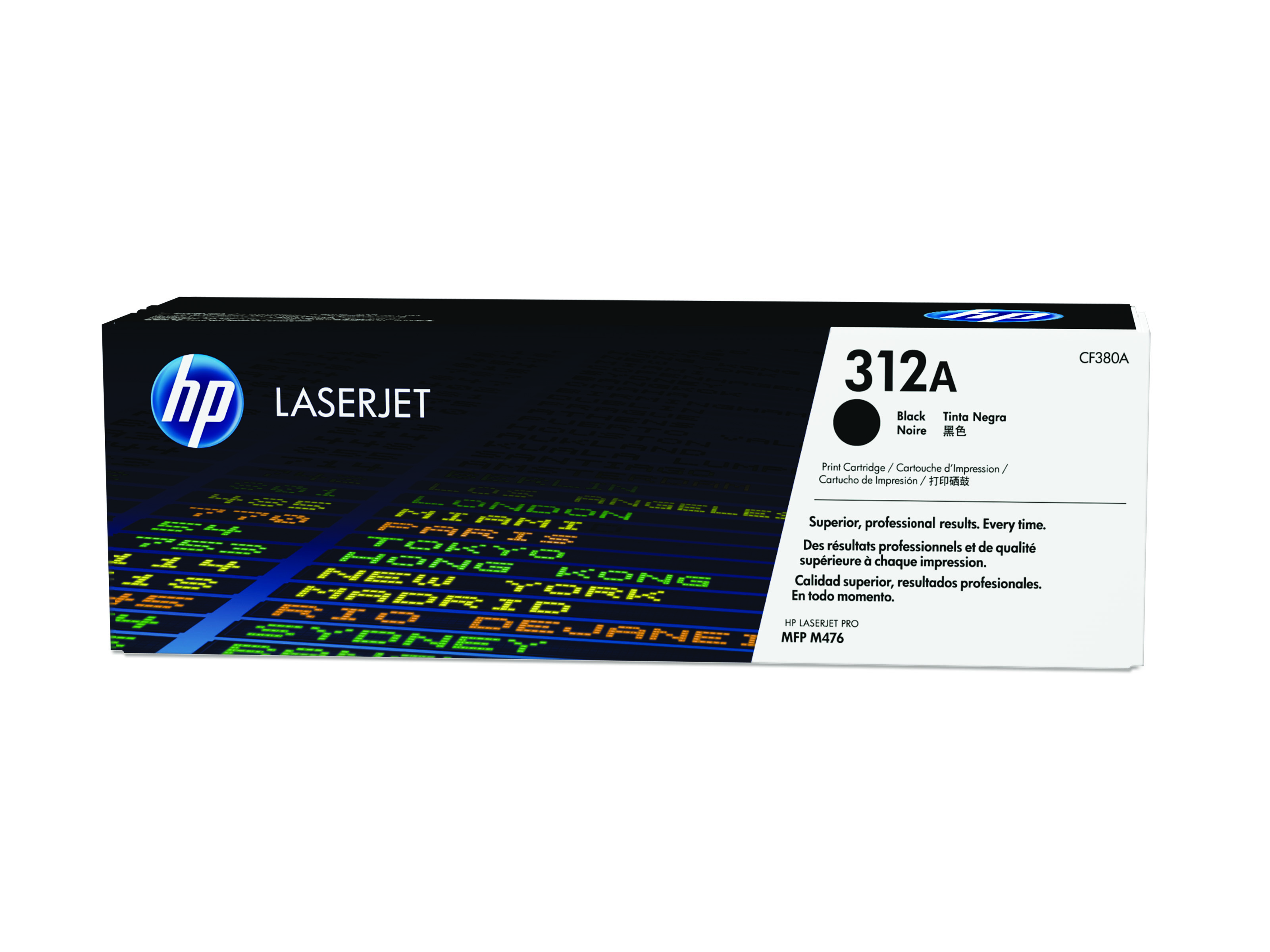 Schwarze Druckerpatrone von HP. Modell 312A, für LaserJet Drucker.