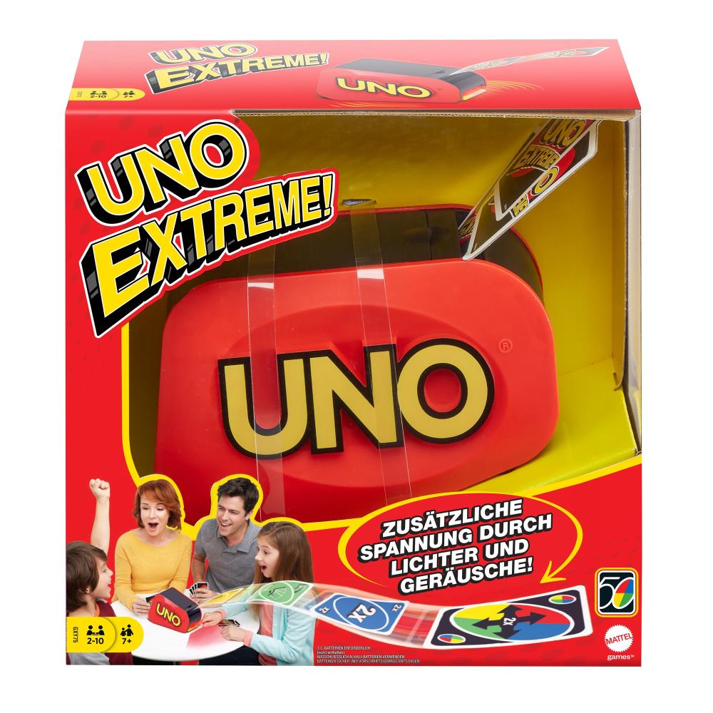 MATTEL GAMES Kartenspiel mit Kartenwerfer UNO Extreme