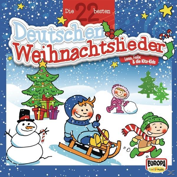 Lena, Felix & die Kita-Kids - Die 22 besten deutschen Weihnachtslieder, 1 Audio-CD - CD