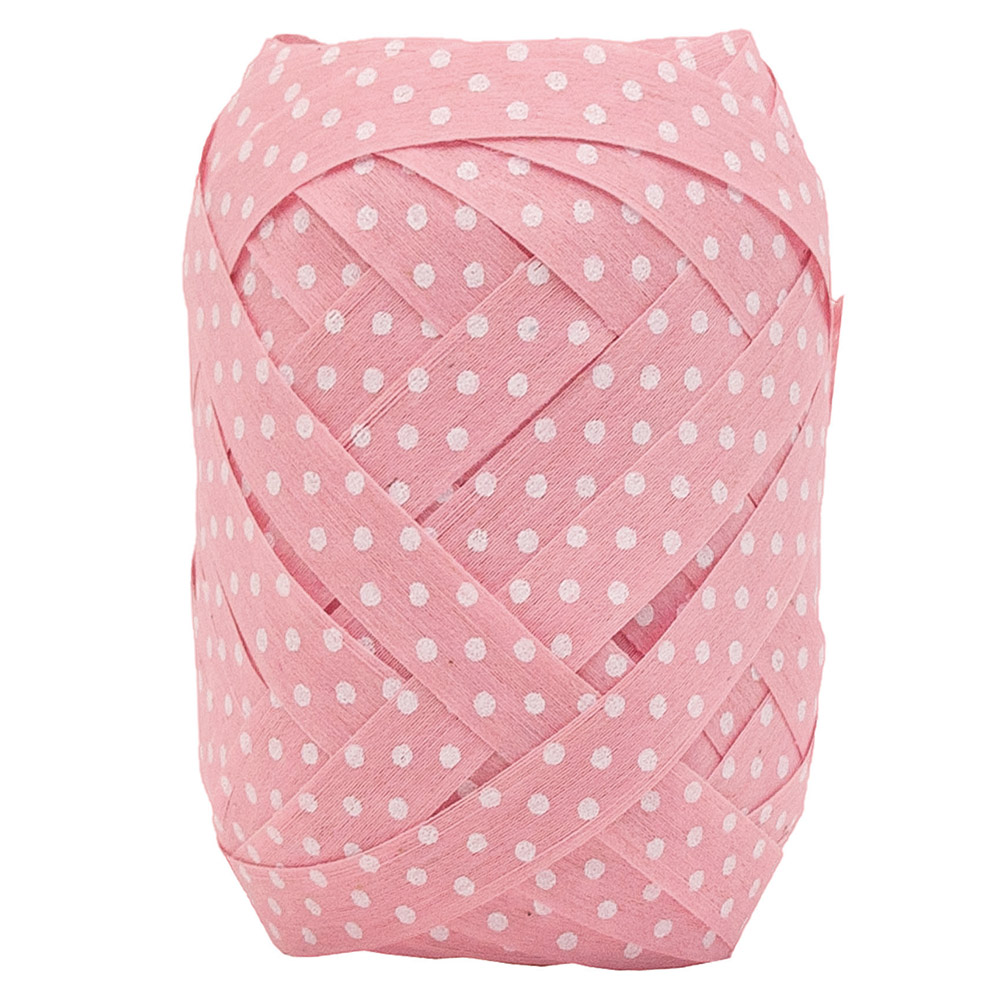 XXL Jumbo Ei 10 mm x 12 m rosa/weiß gepunktet kaufen