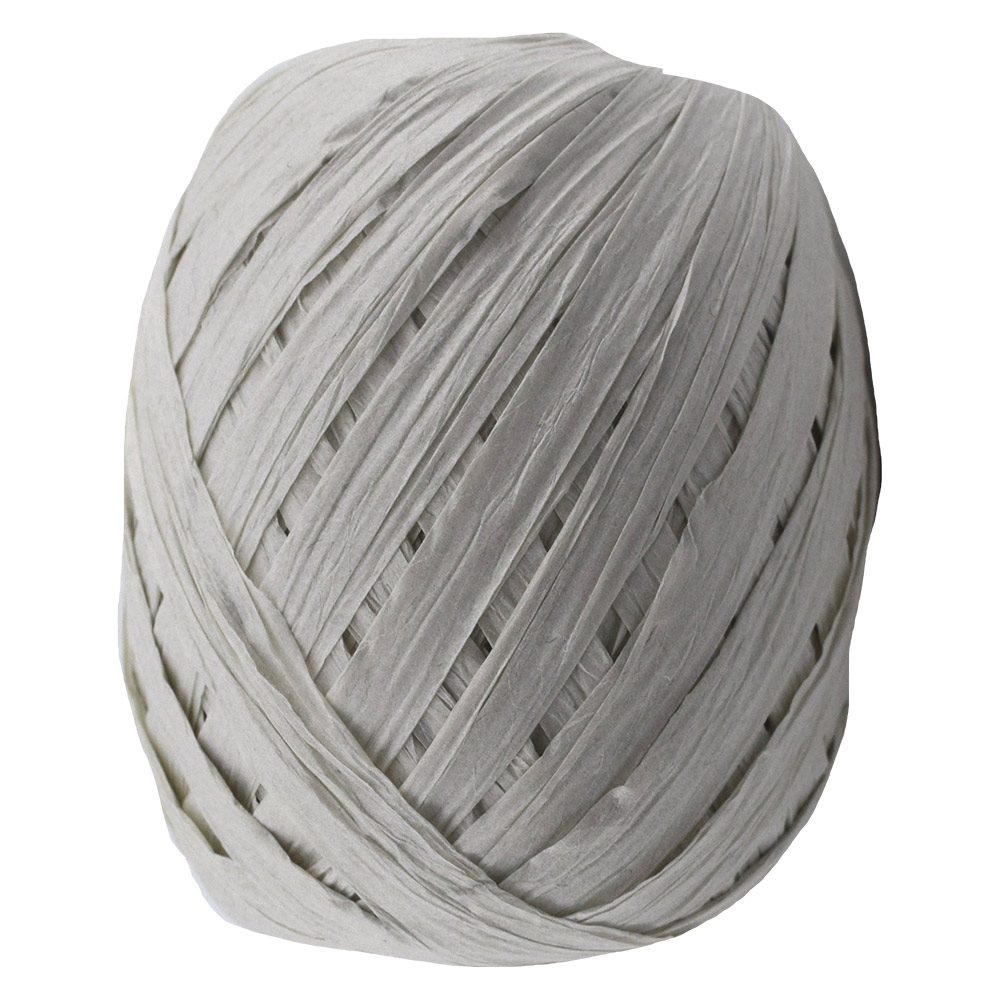 Papier-Raffia-Ei 30 m silber