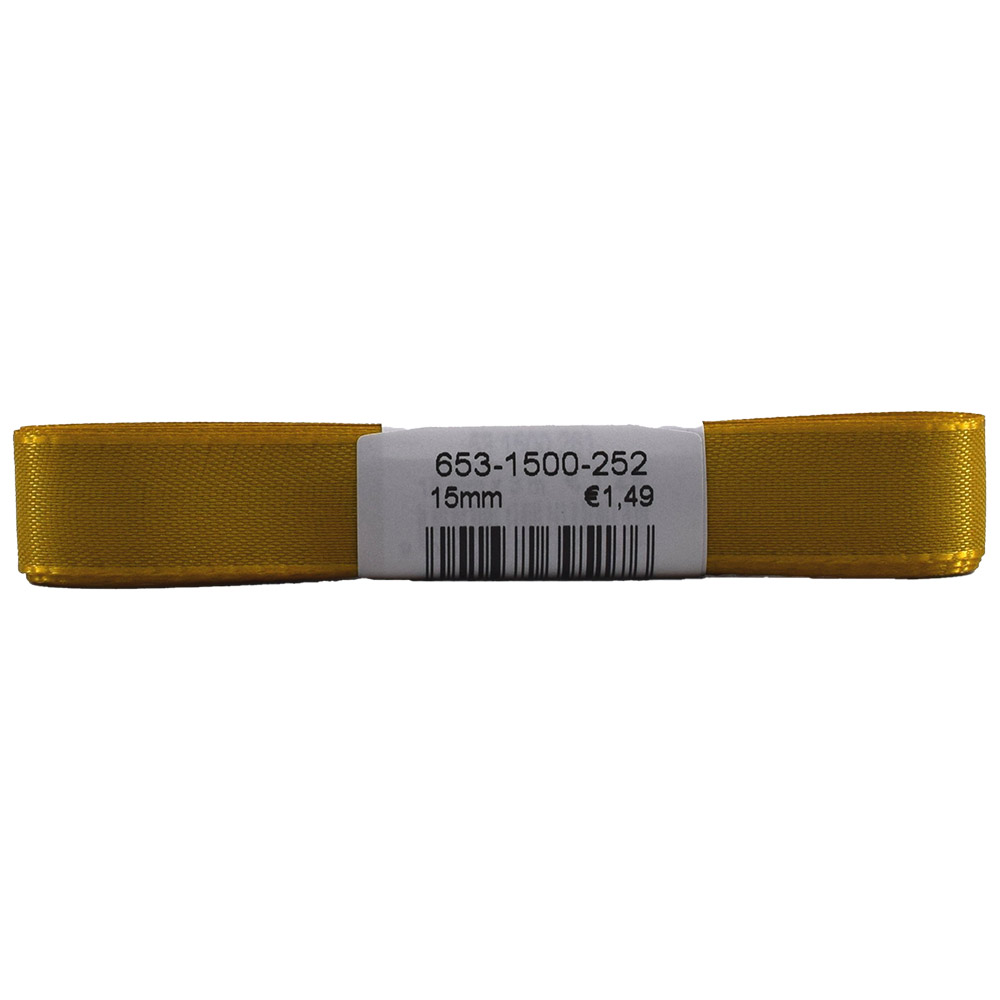 Taftband 15 mm x 3 m gold